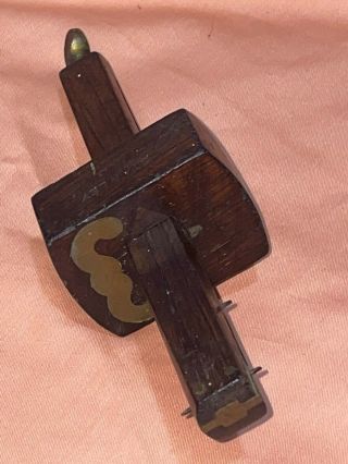 Antique Stanley No.  77 Mortise Marking Gauge Rosewood & Brass Carpenter Tool