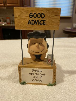 Hallmark Peanuts Lucy Good Advice Figurine Friends The Best Kind Of Therapy 2010