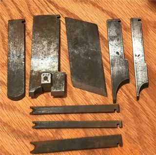 8 Antique Woodworking Plane Blades Stanley 55 62 64,  5 Others