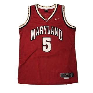 University Of Maryland Terrapins Ncaa Nike Basketball Authentic Jersey 5 Sz Med