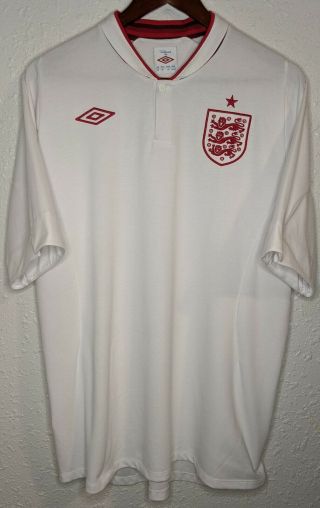 Umbro England National Football Team Soccer Jersey Shirt Mens Large L 46 White