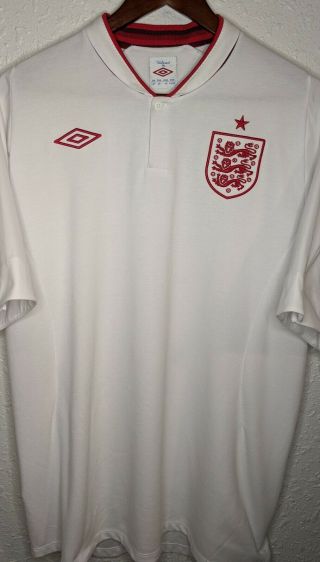 UMBRO England National Football Team Soccer Jersey Shirt Mens Large L 46 White 2
