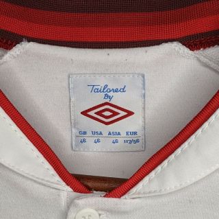 UMBRO England National Football Team Soccer Jersey Shirt Mens Large L 46 White 3