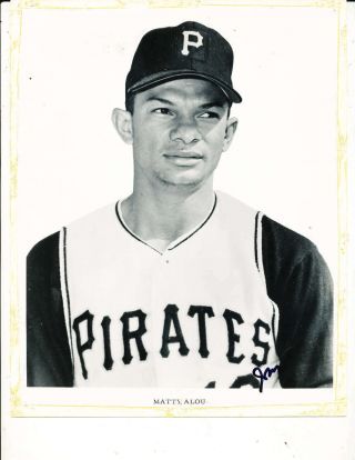 1959 Matty Alou Pittsburgh Pirates 8x10 Team Issue Photo
