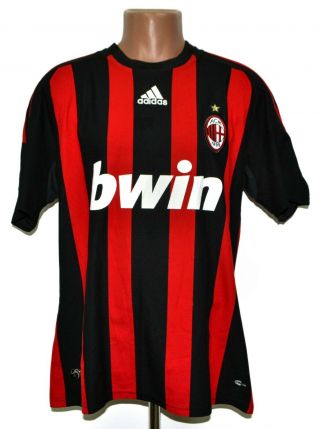 Ac Milan 2008/2009 Home Football Shirt Jersey Adidas Size L Adult