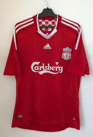 Liverpool 2008 - 2010 Home Football Shirt Jersey Adidas Size M