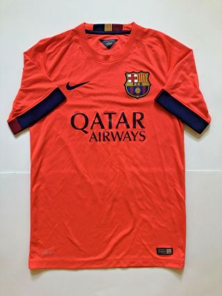 Nike Fc Barcelona 2014/15 Away Jersey Size Small