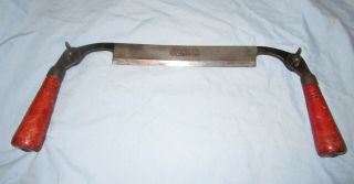 Vintage Palmer Meadville Pa 8 " Folding Handles Draw Knife Woodworking Tool Usa