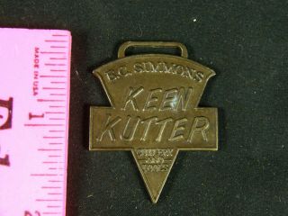 Vintage E.  C.  Simmons Keen Kutter Cutlery & Tools Watch Fob St.  Louis Mo