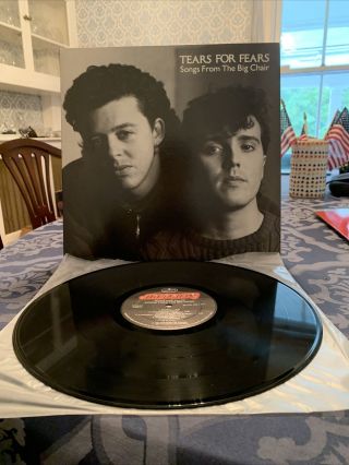 Tears For Fears Songs From The Big Chair Lp 1985 Mercury 4228243001 Ex Vinyl