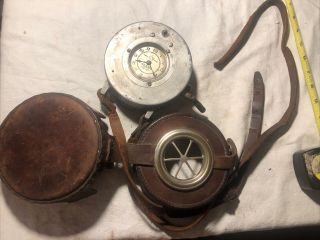 Vintage Detex Watchclock Station Guardsman Clock W/ Leather Case
