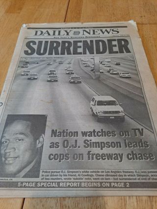 Headlines.  Surrender (oj Simpson)