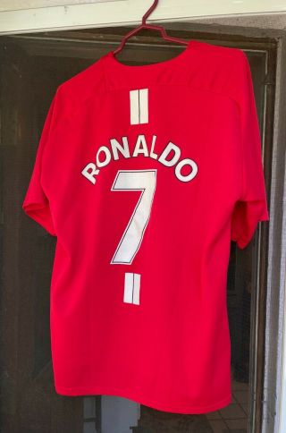 Manchester United 2008 - 2009 Ronaldo 7 Soccer Football Jersey Aig Mens Large