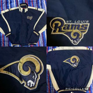 Nfl St Louis Los Angeles Rams Embroidered Jacket Size Large I Ship Asap