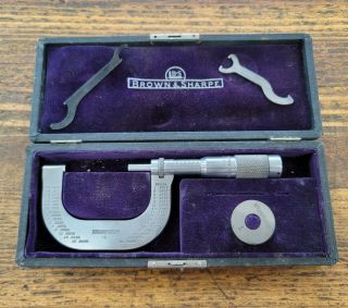 VINTAGE Tools Brown & Sharpe Micrometer 1 - 2 
