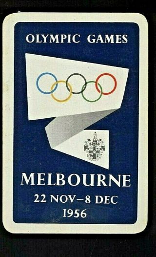 1 Listed Swap Playing Card 1956 Olympic Games Melbourne Retro Shape 5 Rings 1