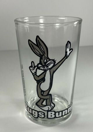 1976 Vintage Pepsi Warner Bros Glass Bugs Bunny With Tweety Bird Face On Bottom