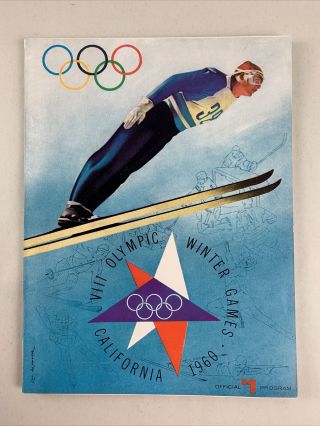 Olympic Winter Games 1960 Official Program Squaw Valley California Viii Nm -
