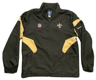 Vintage Nfl Equipment Orleans Saints Onfield Pullover Reebok Jacket M Medium