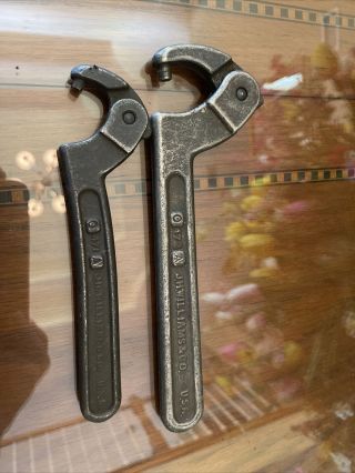 Two J.  H.  Williams And Co.  Adjustable Spanner Wrenches 472 & 471