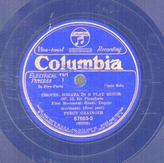 207g4.  Percy Grainger - Sonata In B Flat Minor (chopin) - Col.  Royal Blue 116