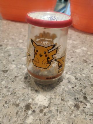 1999 Nintendo Pokemon 25 Pikachu Promotional Welch’s Jelly Jar Juice Glass