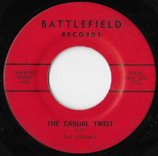 The Casuals The Casual Twist / You In My Heart Rare Doo Wop Garage Teen Vinyl 45