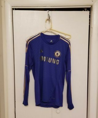 Adidas Chelsea Fc Fernando Torres Jersey Size M Longsleeve Blue Soccer 2012