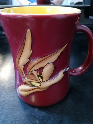 Vintage 1999 Looney Tunes Wile E Coyote Mug Xpres 12 Oz Coffee Tea Hot Choc