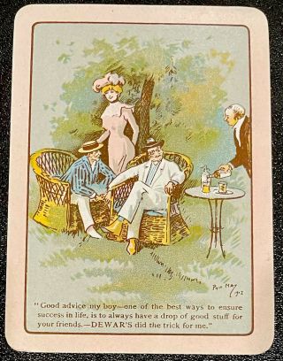 Playing Swap Cards 1 Old Wide English Dewar’s Whisky Advt