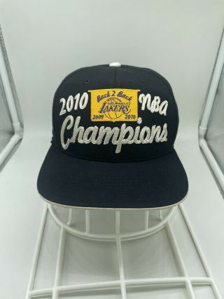 Los Angeles Lakers 2010 Back 2 Back Nba Champions Adidas Flexfit Hat