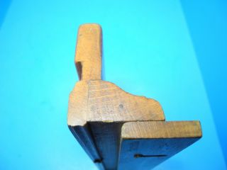 unusual European tiny hollow wood molding moulding plane w/ adjustable fence 2