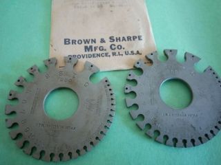 Brown & Sharpe American Standard Wire Gage No.  688 Set Of 2