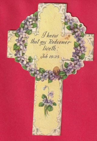 Religious Card Bookmark I Know That My Redeemer Liveth Job 19:25