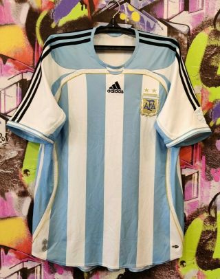Argentina Soccer National Team Afa Football Shirt Soccer Jersey Adidas Mens Sz L