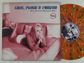 Love Peace & Poetry Various Artists Q.  D.  K.  Media Lp Nm Germany Splatter Vinyl