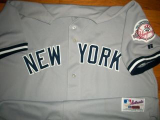 2003 York Yankees Blank Authentic Game Jersey Size 52 Russell Usa 100th Vtg