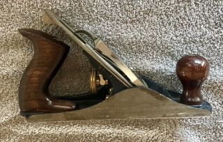 Vintage 1960s Stanley / Bailey No.  4 Smooth Bottom Wood Plane • Fully Functional