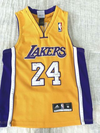 Kobe Bryant Authentic Nba Vintage Lakers Jersey By Adidas - Size Youth Medium