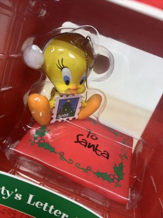 Looney Tunes Warner Bro Tweety Bird Tweety’s Letter To Santa Christmas Ornament 2