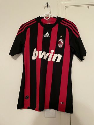 Ac Milan 2008/2009 Jersey Small Adidas Home Serie A Shirt