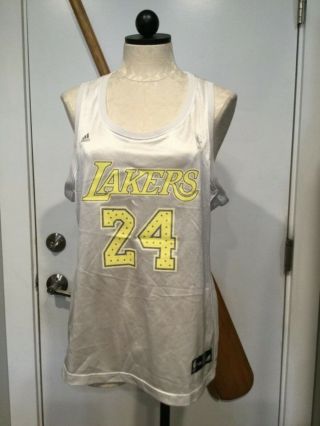 Legendary Lakers 24 Kobe Bryant Nba4her White Screen Print Jersey