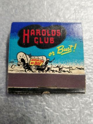 Vintage Harolds Club Casino Feature Front Strike Matchbook