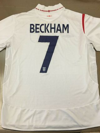 2006 World Cup David Beckham England Football Soccer Shirt Jersey Xl Owen Era