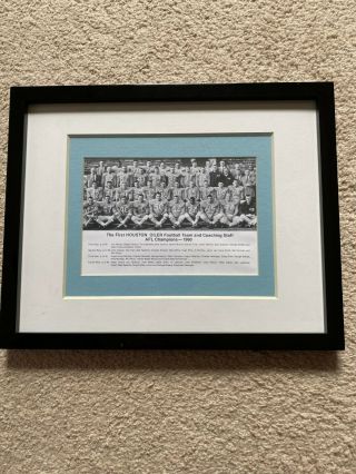 Framed First Houston Oiler Football Team Afl Champs 1960 Billy Cannon Jim Norton