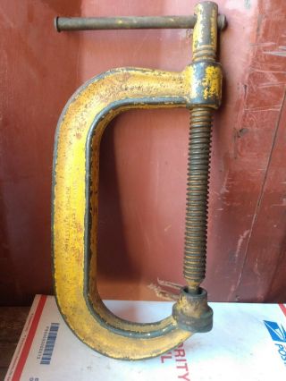 Vintage J.  H.  Williams & Co No 406 Deep Throat C Clamp 10 " Woodworking Tool Usa