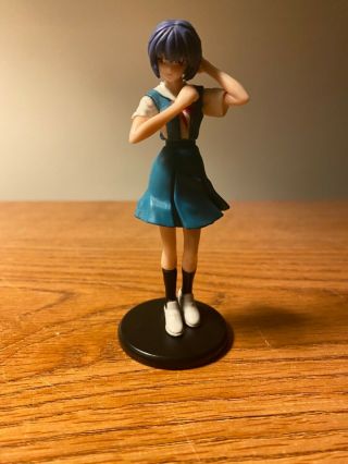 Bandai Evangelion Mini Gashapon Rei Ayanami School Uniform Figure -