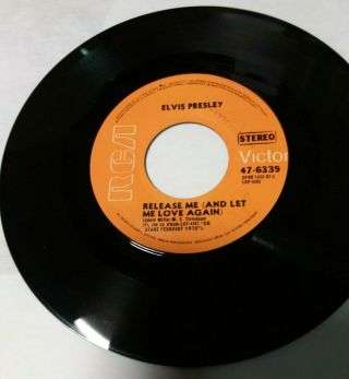 Elvis Presley Proud Mary Release Me 45 Rare Orange Label Philippines 47 - 6339