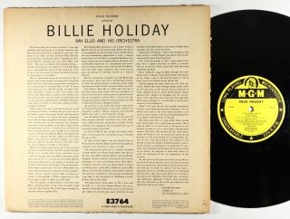 Billie Holiday with Ray Ellis - S/T LP - MGM - E3764 Mono DG 2