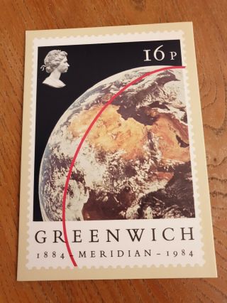 Greenwich Meridian (astronomy) - 1984 Royal Mail Stamp Postcard